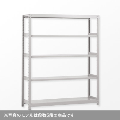 転倒防止ベース付きスチールラック SOシリーズ 耐荷重200kg/段 ホワイトグレー 高さ900×横幅900×奥行600×5段(枚) 単体形式